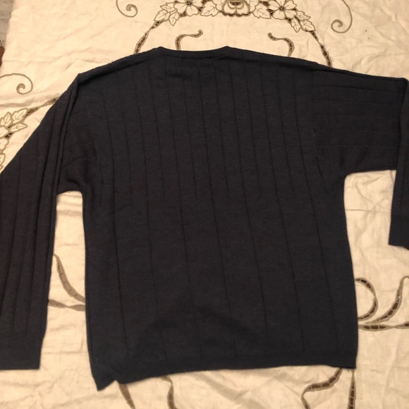 Bachrach slate gray v-neck sweater - Picture 3 of 4